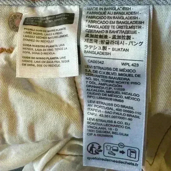 Levis Men’s Jeans33X34 Blue Denim Strong Two Tone Baggy Straight Leg NWT Skater - Picture 11 of 12